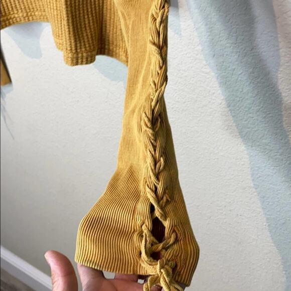 Free people Tasha Thermal Top Mustard'[p]-= - Picture 9 of 12